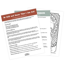 Be Still and Know That I Am God Come, Follow Me Study Packet - Digital Download