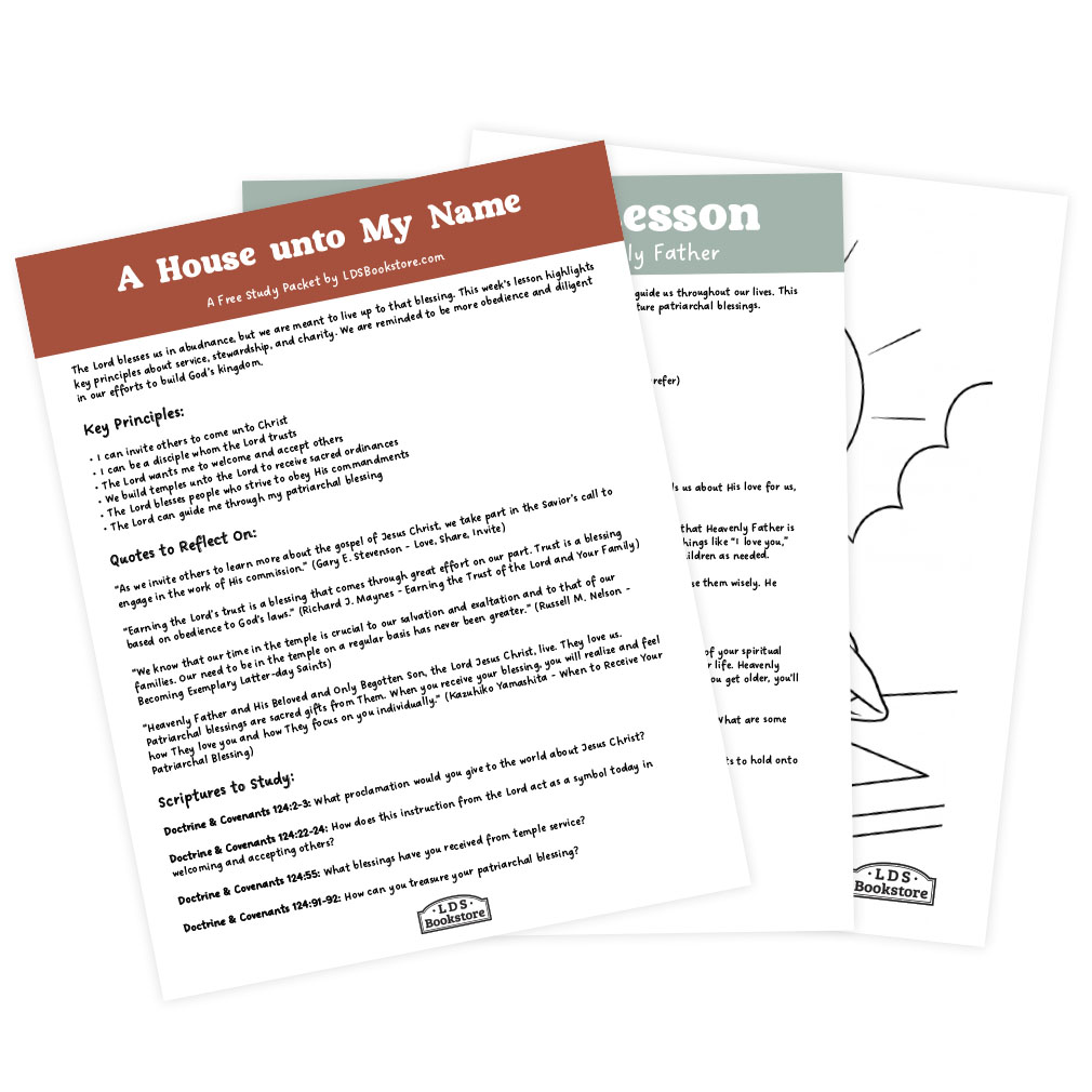 A House unto My Name Come, Follow Me Study Packet - Digital Download - LDPD-CFM-25-44