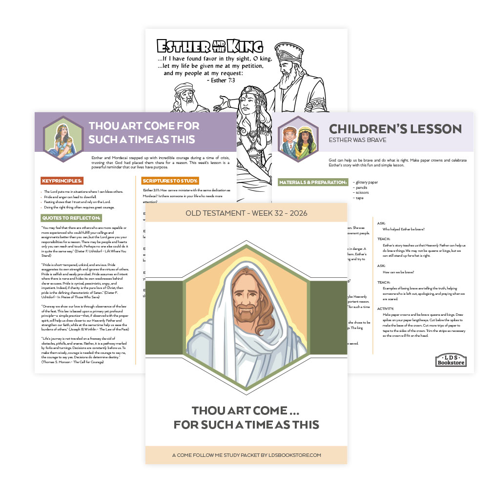 Thou Art Come For Such a Time As This Come, Follow Me Study Packet - Digital Download - LDPD-CFM-26-32