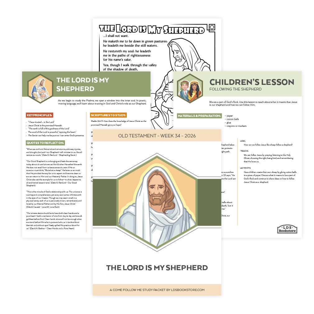 The Lord is My Shepherd Come, Follow Me Study Packet - Digital Download - LDPD-CFM-26-34
