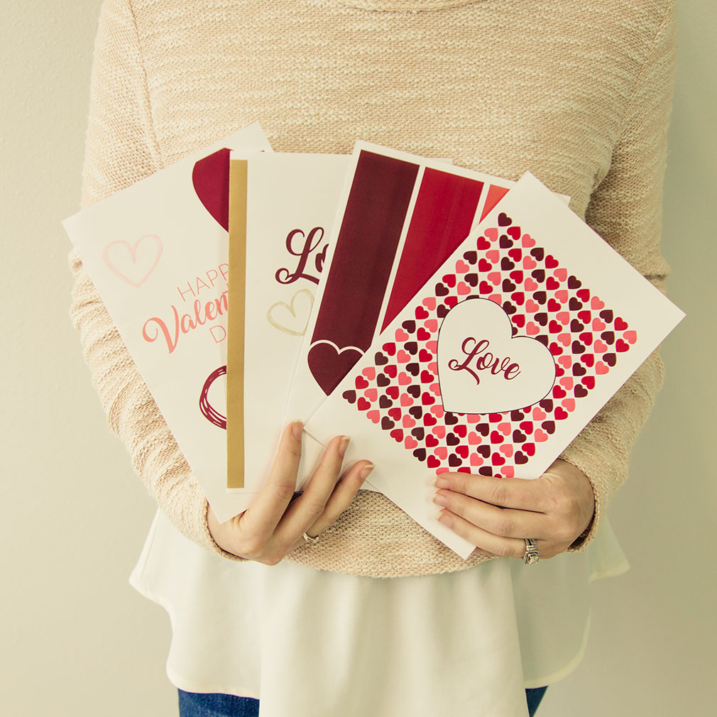 Heart Dots Valentine's Day Card - Printable - LDPD-CRDHDVDC