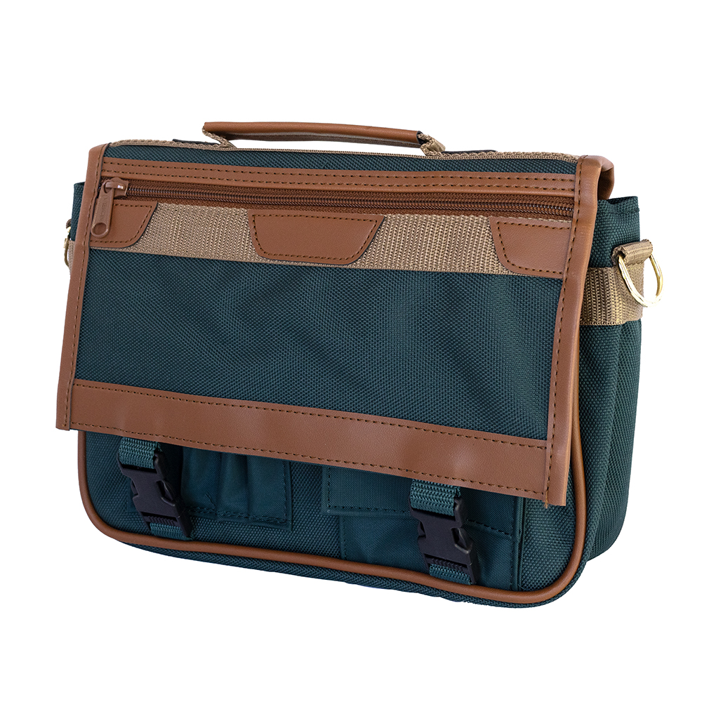 Scripture Messenger Bag - Green & Tan - PCM-SC50GR