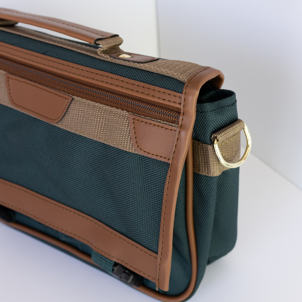 Scripture Messenger Bag - Green & Tan - PCM-SC50GR