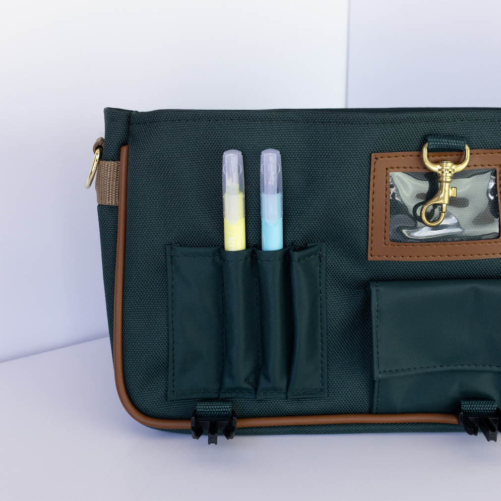 Scripture Messenger Bag - Green & Tan - PCM-SC50GR