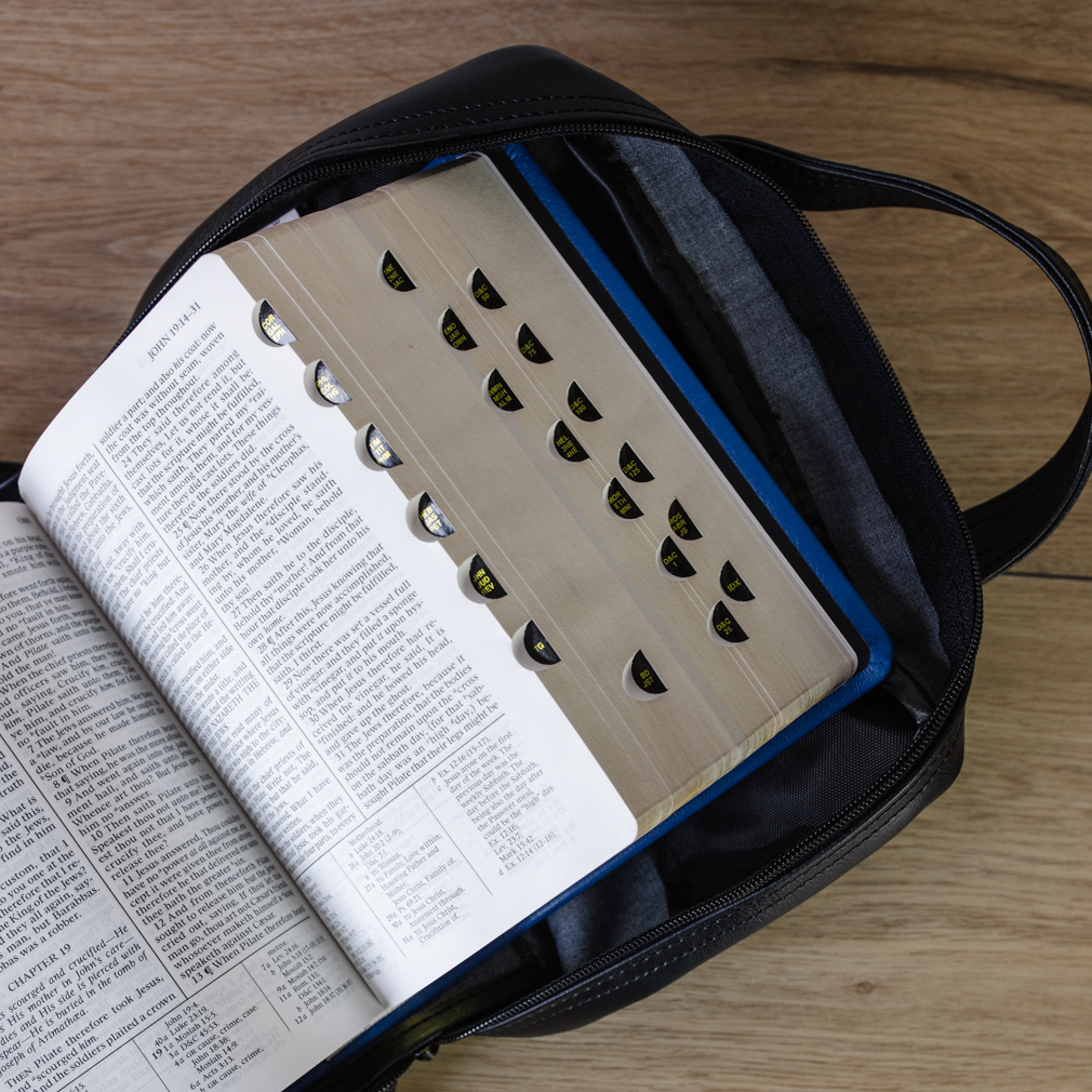 Large Scripture Case - Black Simulated Leather - PCM-STL25BK