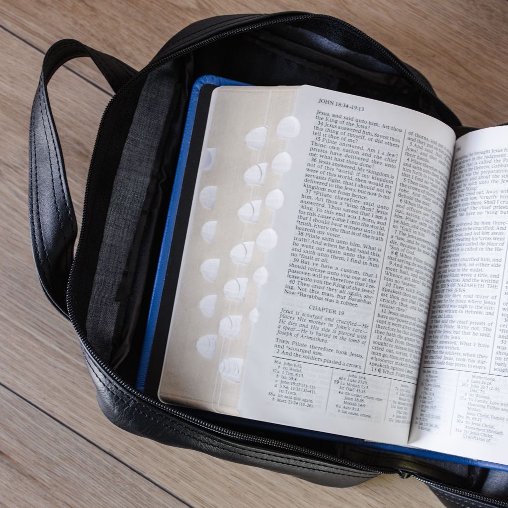 Large Scripture Case - Black Simulated Leather - PCM-STL25BK