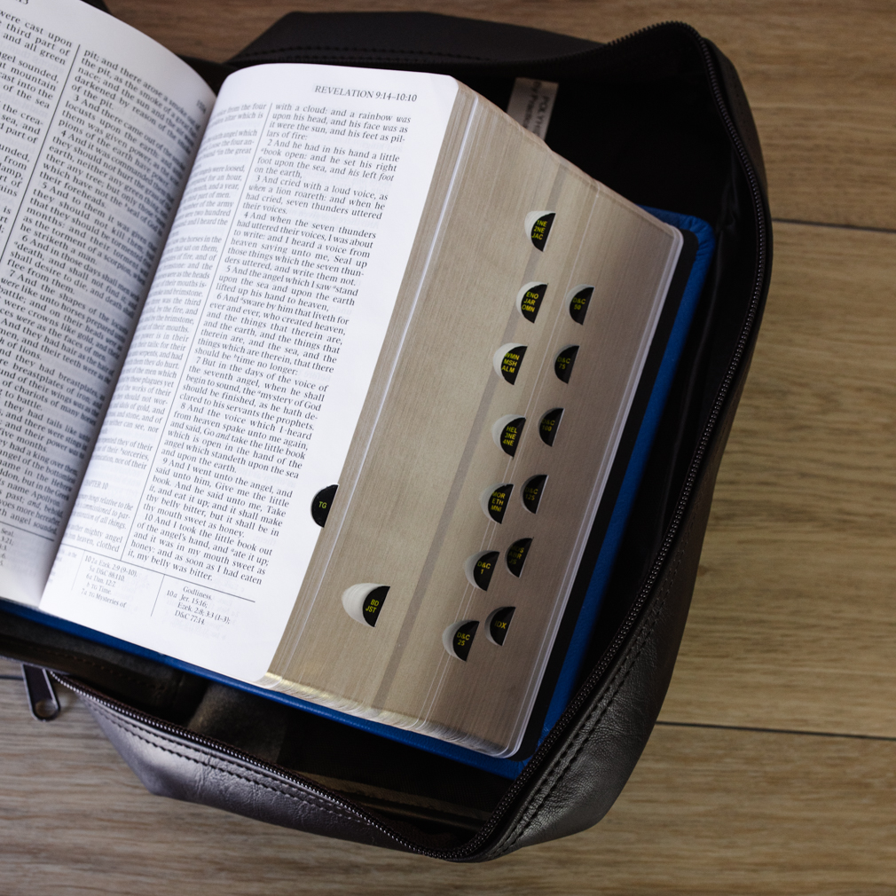 Large Scripture Case - Brown Simulated Leather - PCM-STL25BR