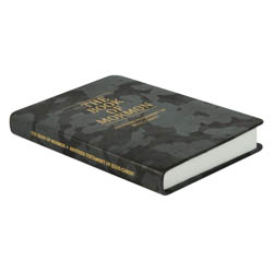 Hand-Bound Leather Book of Mormon - Black Camo camo lds scriptures, custom lds scriptures, camo lds scripture, camo Book of Mormon, color Book of Mormon scriptures, camo Book of Mormon scriptures