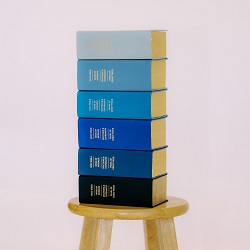 Hand-Bound Genuine Leather Quad - Blue Collection blue lds scriptures, custom lds scriptures, blue lds scripture, blue quad,color quad scriptures,blue quad scriptures