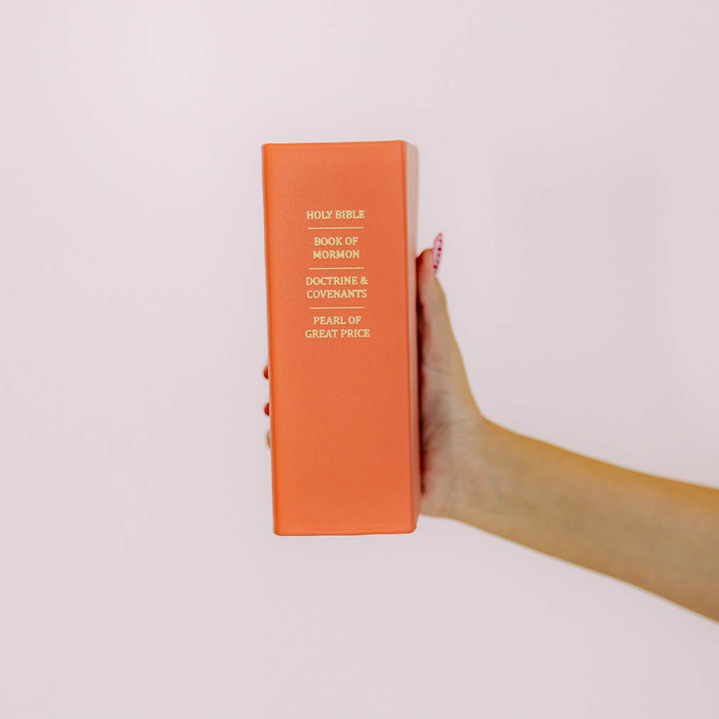 Hand-Bound Genuine Leather Quad - Orange Collection - LDP-HB-RQ-ORAC