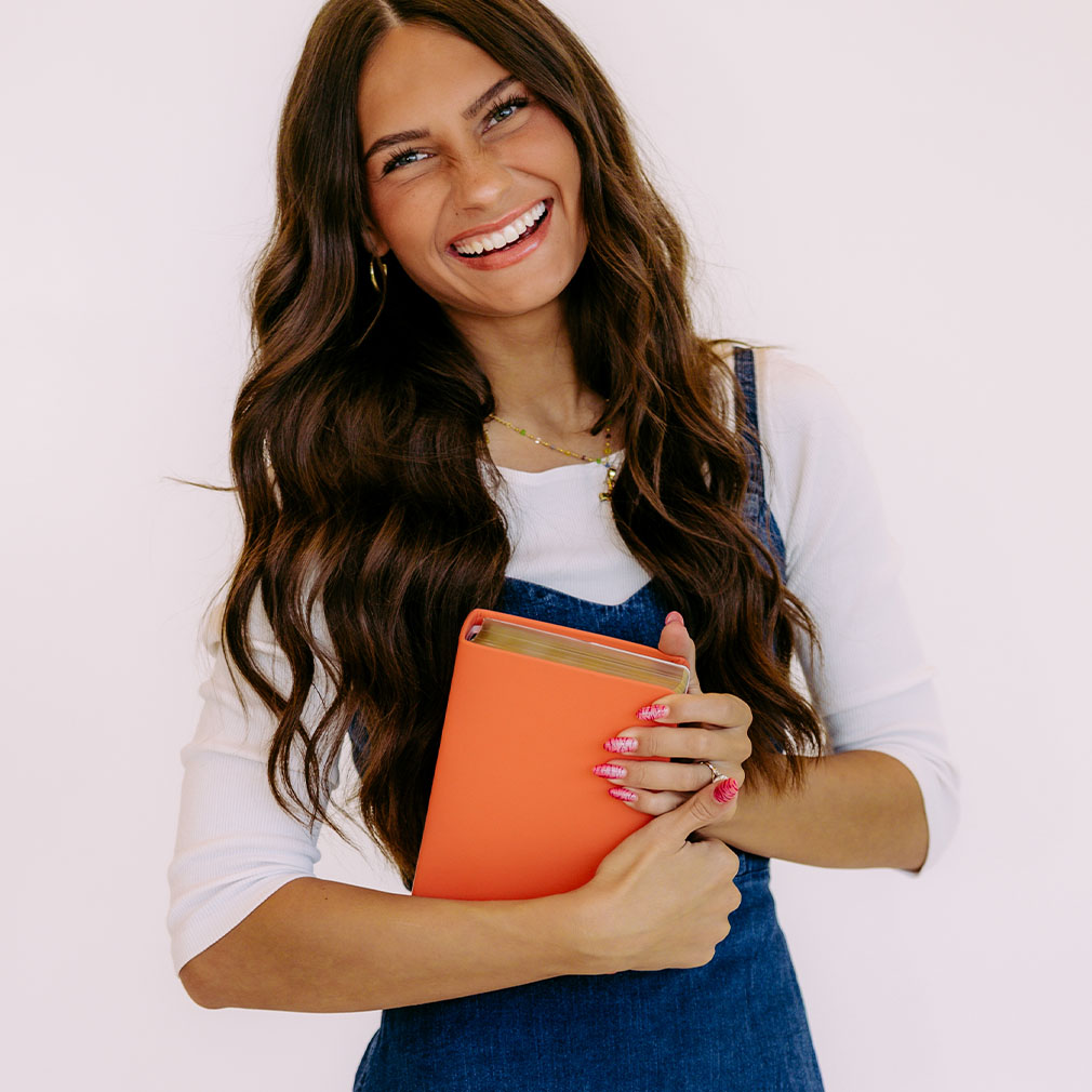 Hand-Bound Genuine Leather Quad - Orange Collection - LDP-HB-RQ-ORAC