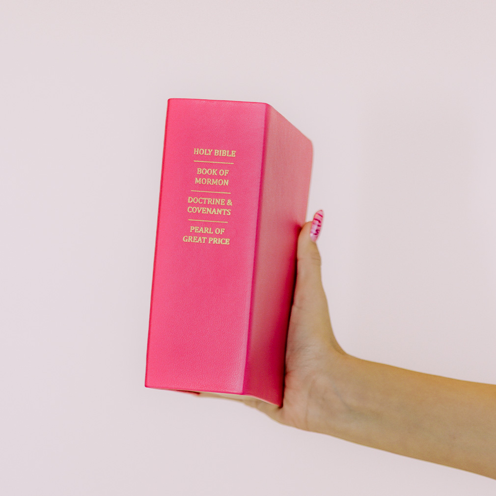 Hand-Bound Genuine Leather Quad - Pink Collection - LDP-HB-RQ-PIC