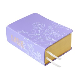 Pre-Made Hand-Bound Genuine Leather Quad - Wildflower Meadow on Lavender