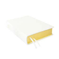 Large Hand-Bound Genuine Leather Bible - White - LDP-HB-LB-WHT