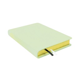 Large Hand-Bound Genuine Leather Triple - Mint Green