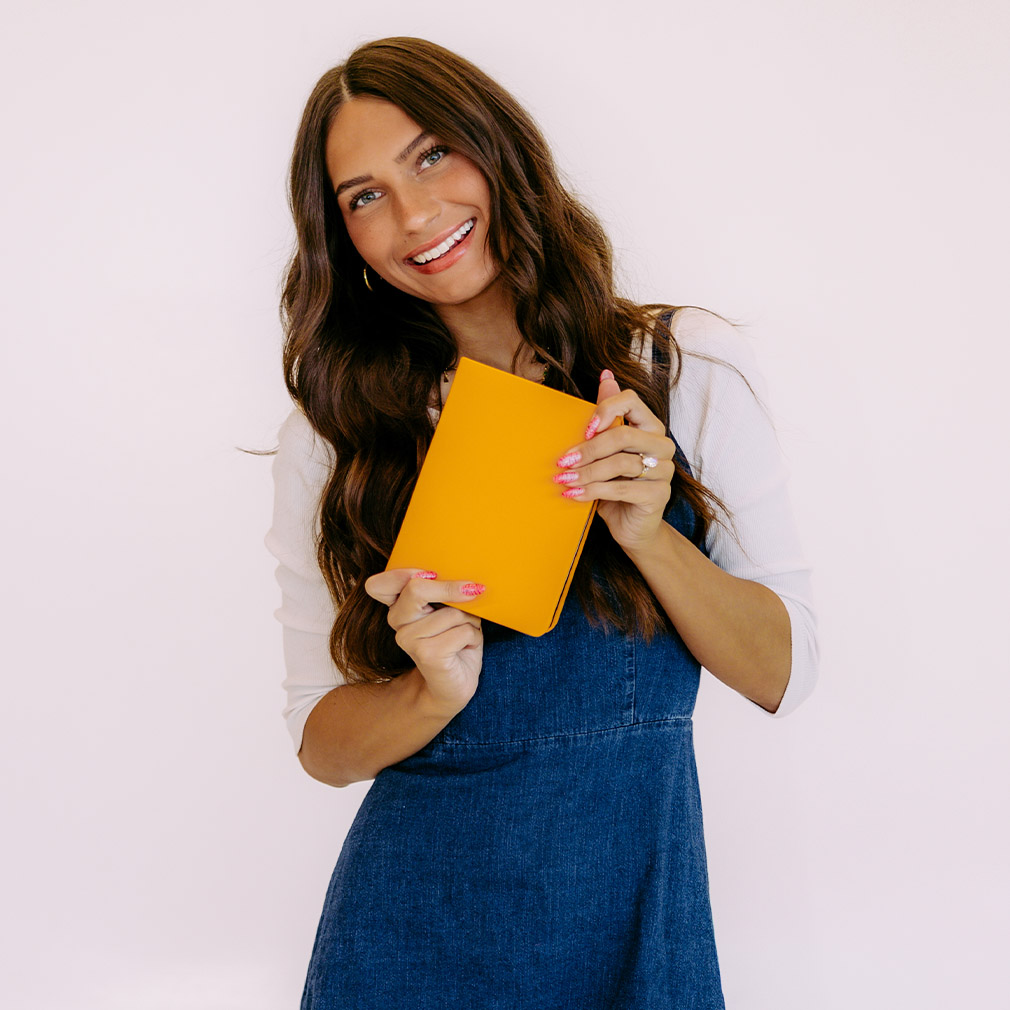 Hand-Bound Genuine Leather Quad - Orange Collection - LDP-HB-RQ-ORAC