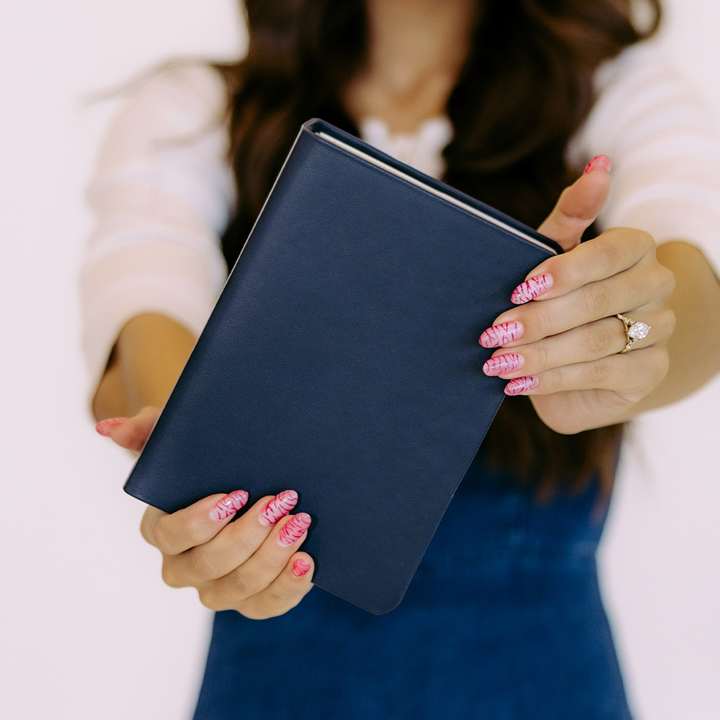 Hand-Bound Genuine Leather Quad - Blue Collection - LDP-HB-RQ-BLUC