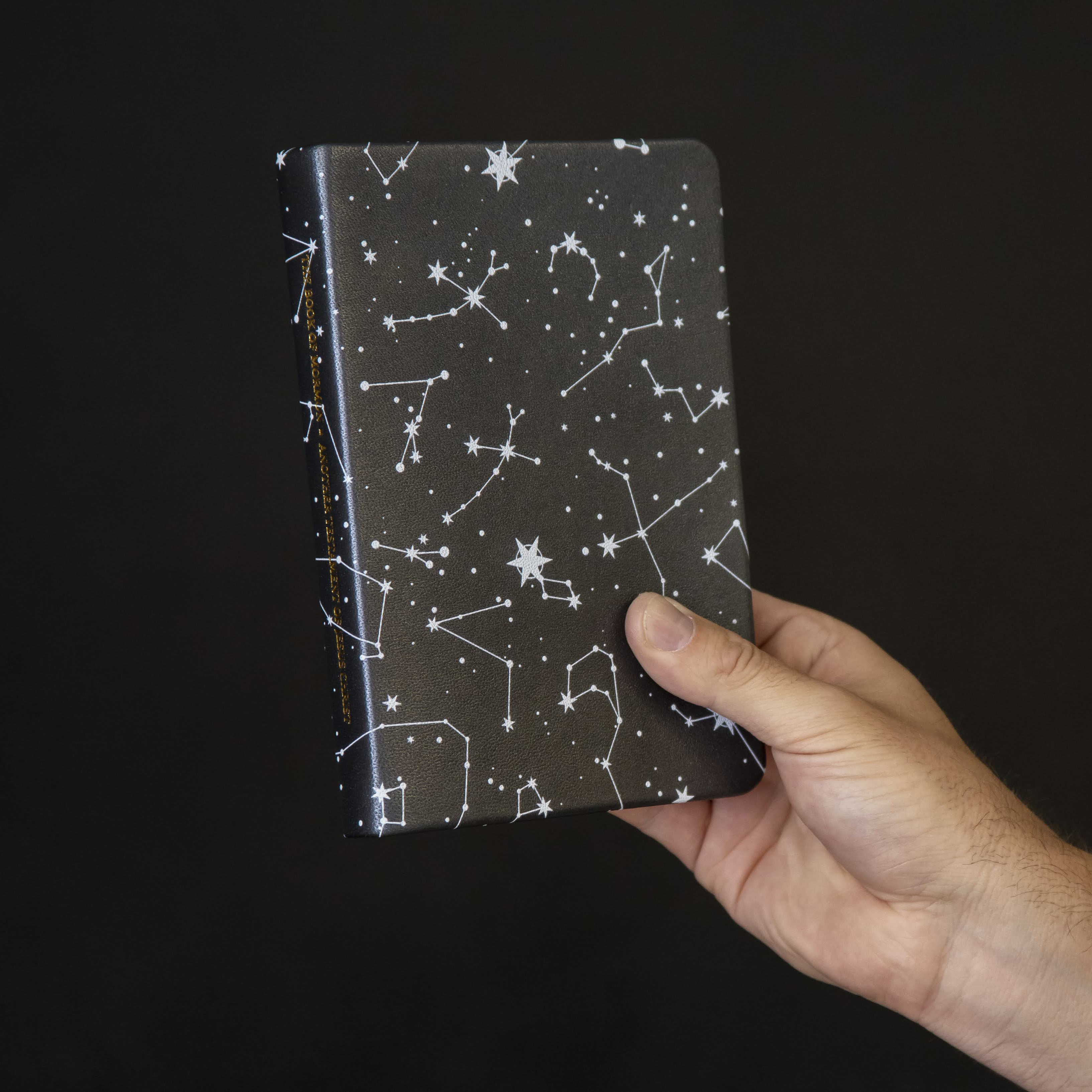 Hand-Bound Genuine Leather Book of Mormon - Zodiac Constellations - LDP-HB-PBM-PZM-ZC