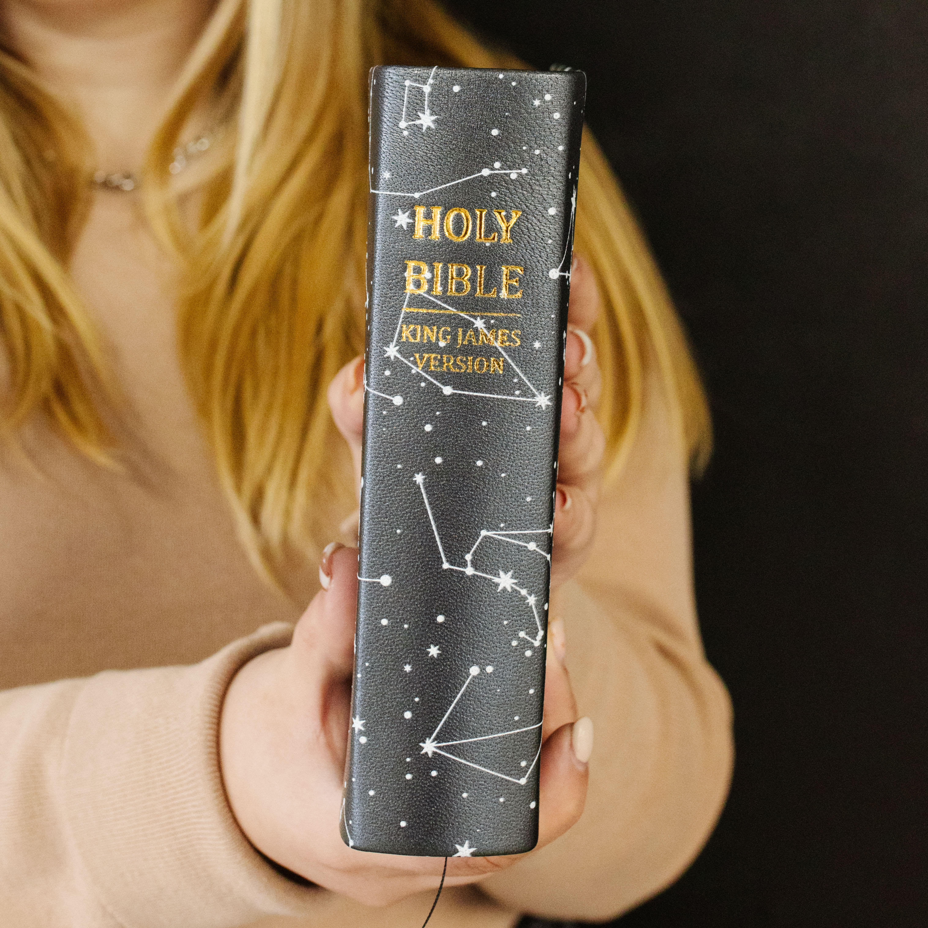 Hand-Bound Genuine Leather Bible - Zodiac Constellations - LDP-HB-PRB-PZM-ZC