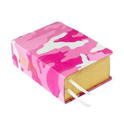 Large Hand-Bound Genuine Leather Quad - Cotton Candy Camo