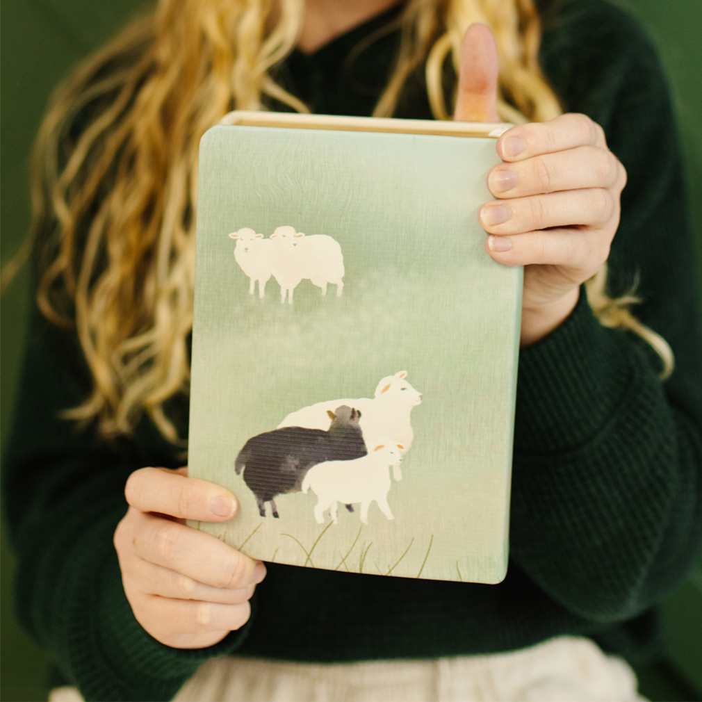 Hand-Bound Genuine Leather Quad - The Good Shepherd - LDP-HB-PRQ-WHT-GS