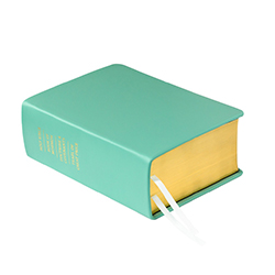 Pre-Made Hand-Bound Genuine Leather Quad - Light Turquoise
