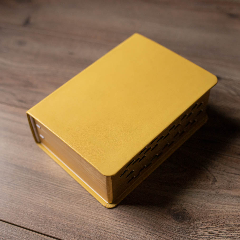 Hand-Bound Leather Quad - Buttercup Yellow - LDP-HB-RQ-BCY