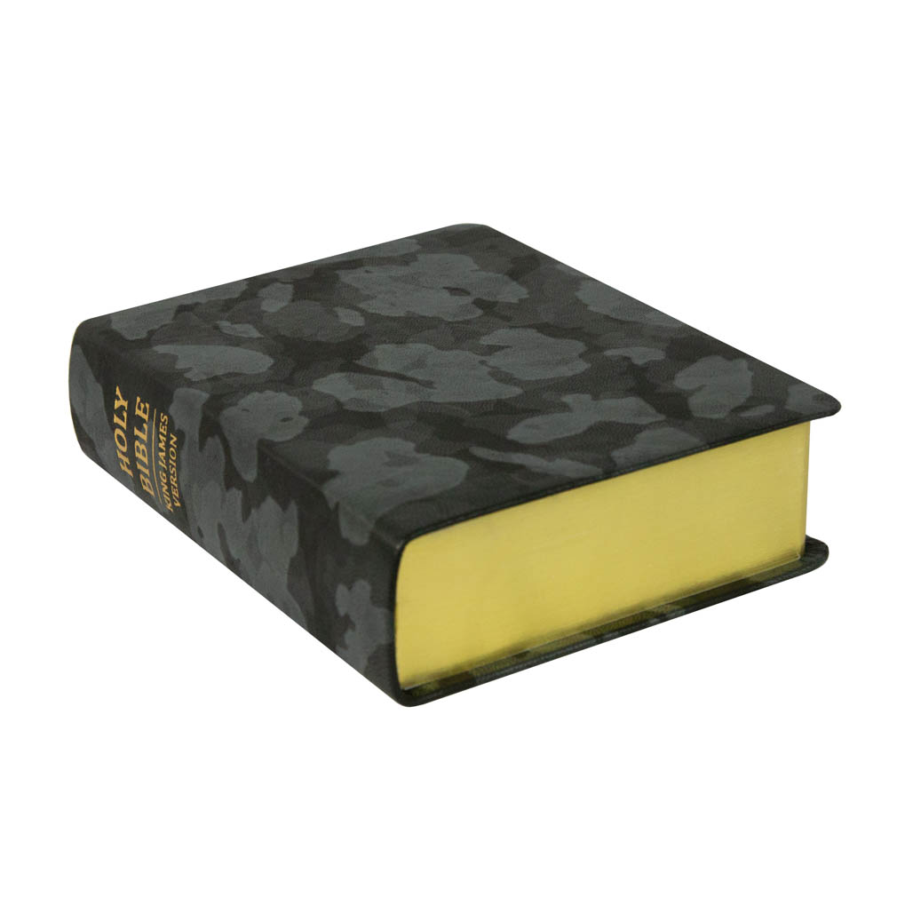 Hand-Bound Genuine Leather Bible - Black Camo - LDP-HB-RB-BCAMO
