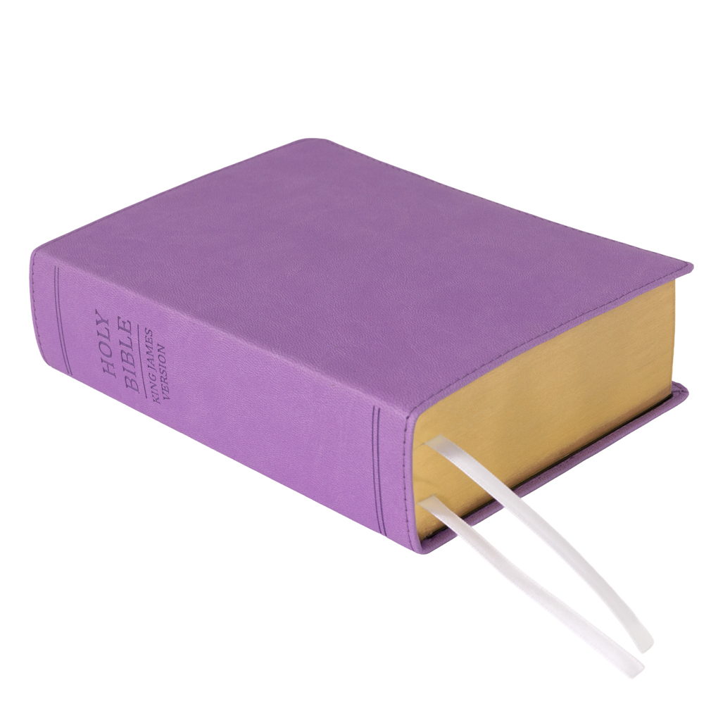 Hand-Bound Simulated Leather Bible - Wisteria Purple - LDP-HB-RB-WP