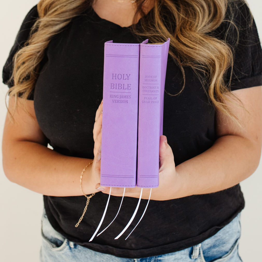 Hand-Bound Simulated Leather Triple - Wisteria Purple - LDP-HB-RT-WP