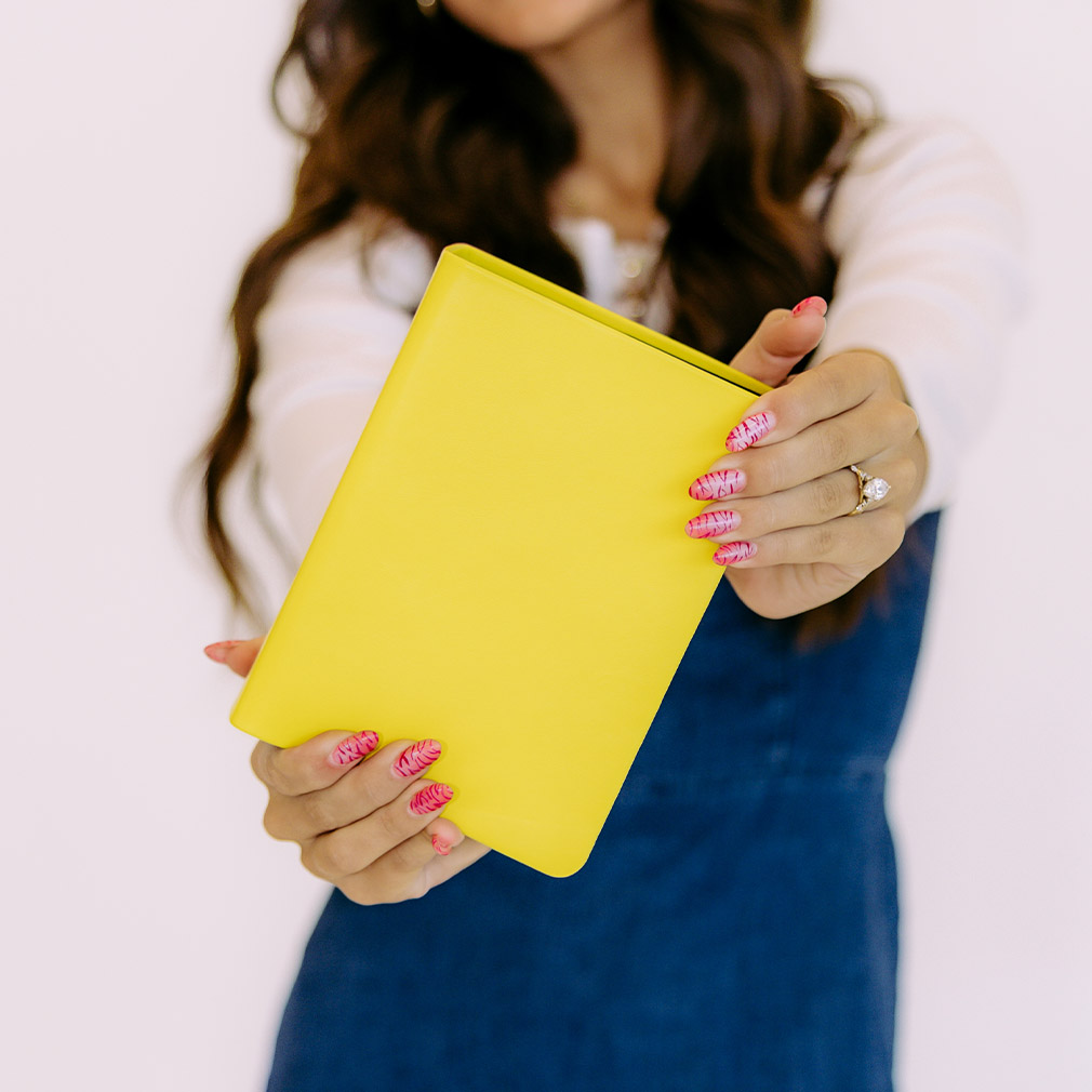 Hand-Bound Genuine Leather Quad - Yellow Collection - LDP-HB-RQ-YELC