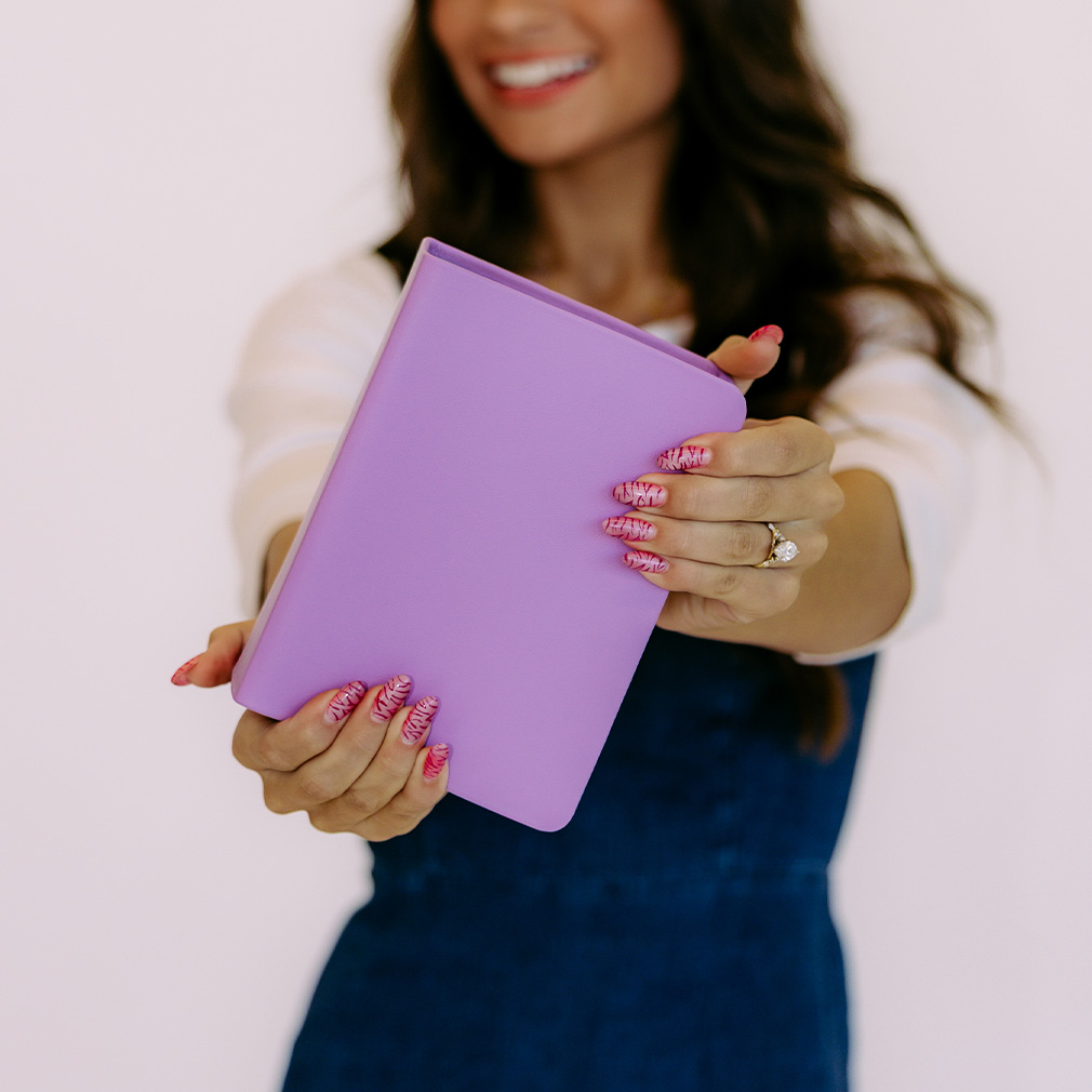Hand-Bound Genuine Leather Quad - Purple Collection - LDP-HB-RQ-PURC