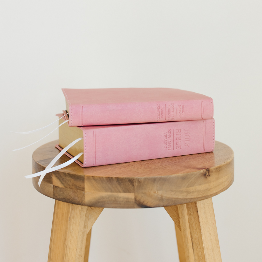 Hand-Bound Simulated Leather Bible - Petal Pink - LDP-HB-RB-PP