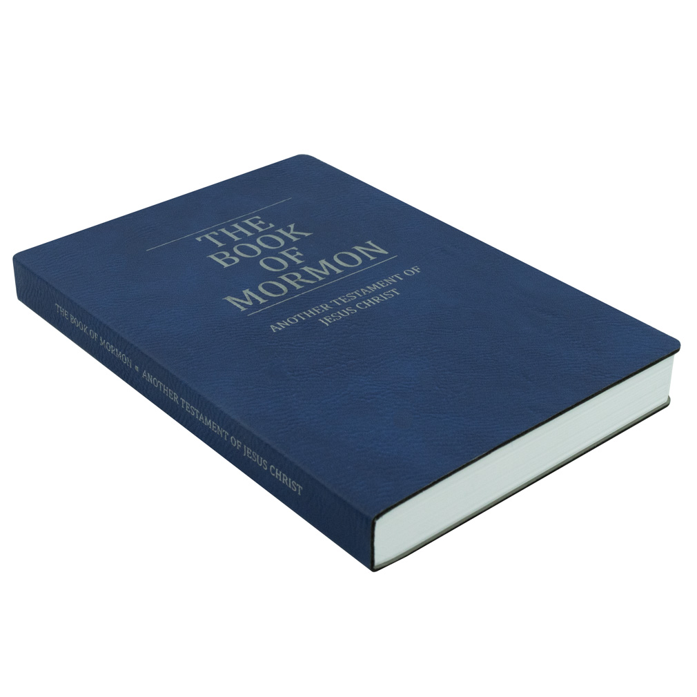 Leatherette Book of Mormon - Blue - LDP-LSC-BOM-B-BLU