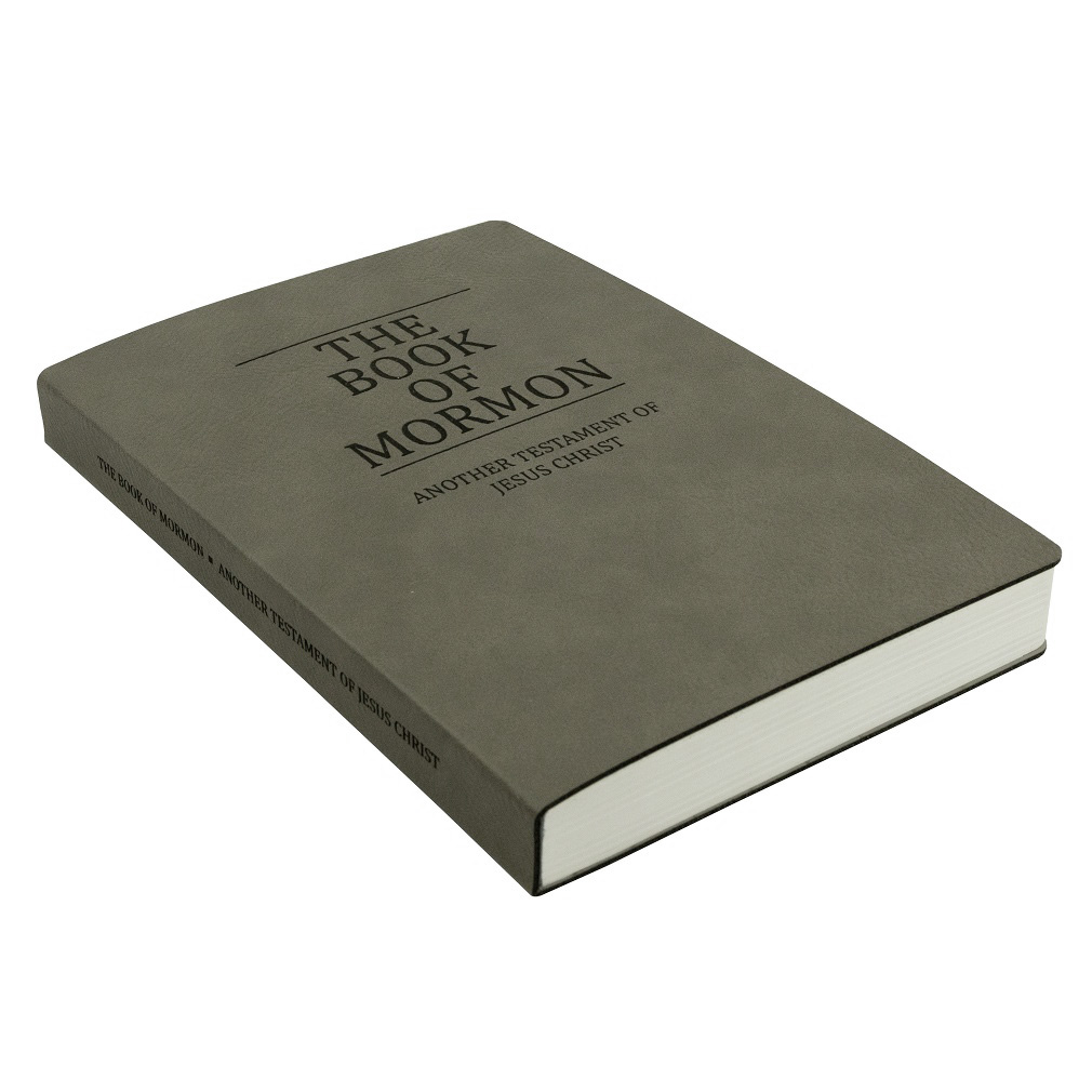 Leatherette Book of Mormon - Gray - LDP-LSC-BOM-B-GRY
