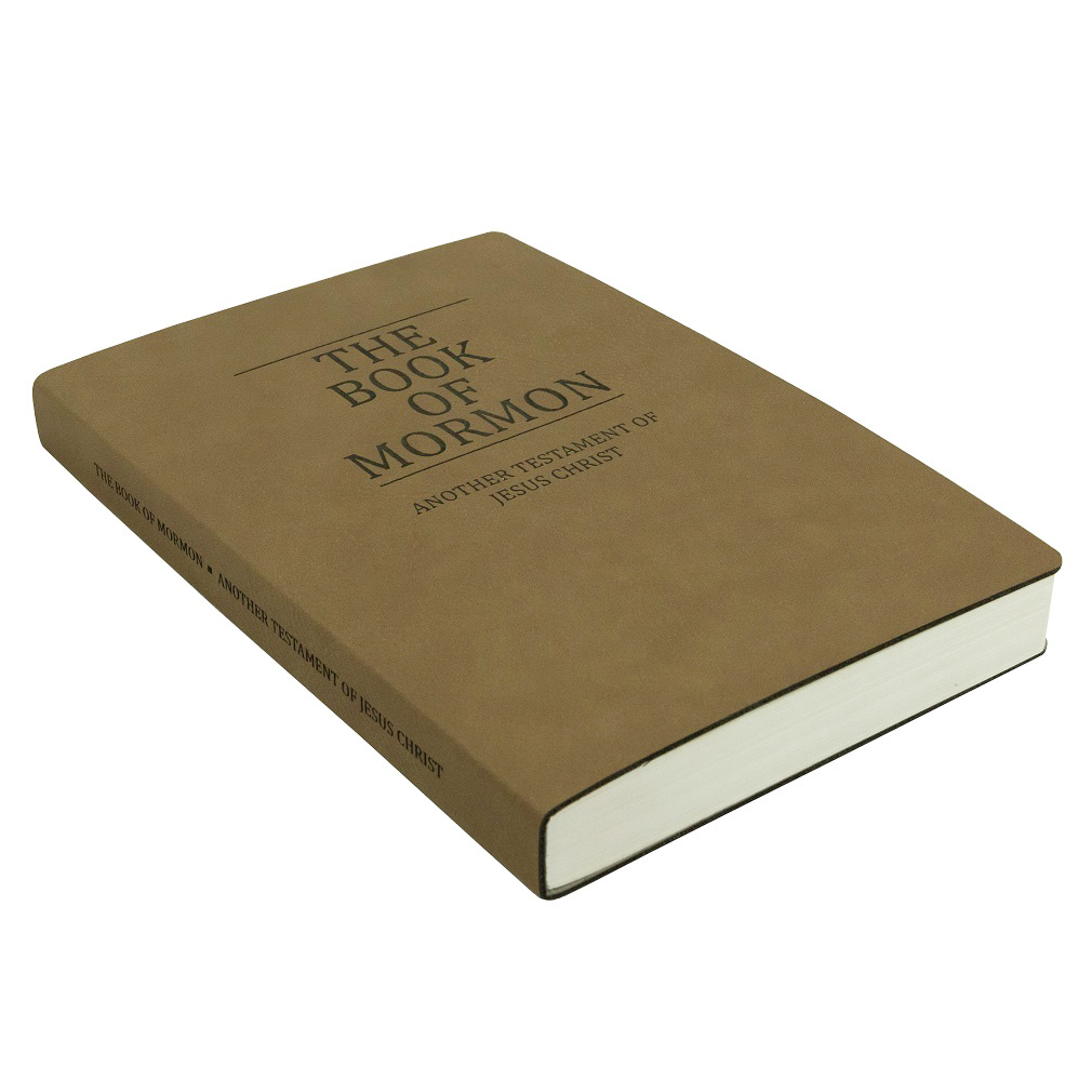 Leatherette Book of Mormon - Light Brown - LDP-LSC-BOM-B-LBR