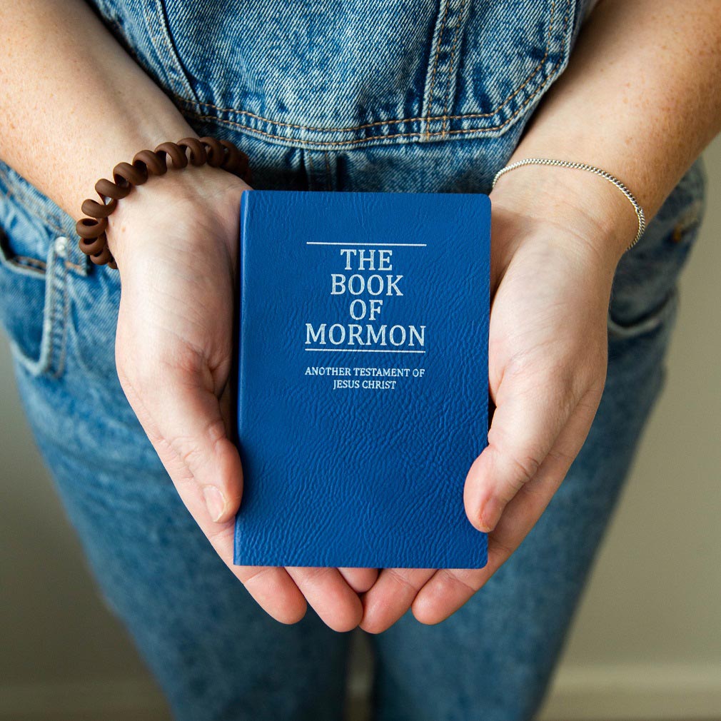 Leatherette Pocket Book of Mormon - Blue - LDP-LSC-PBOM-B-BLU