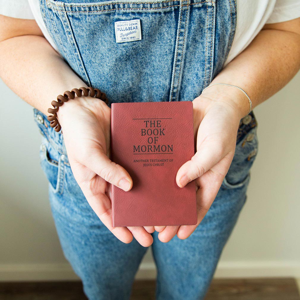 Leatherette Pocket Book of Mormon - Burgundy - LDP-LSC-PBOM-B-BURG