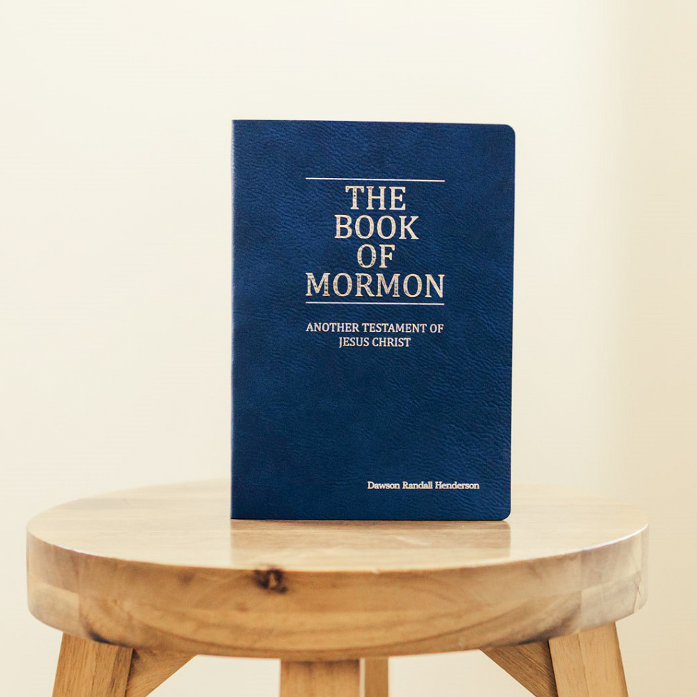 Leatherette Book of Mormon - Blue - LDP-LSC-BOM-B-BLU