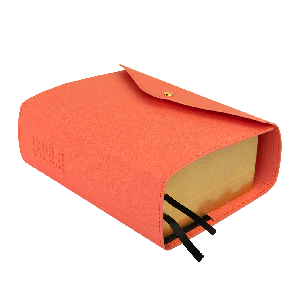 Quad Button Snap Slip Cover - Coral - LDP-CV-BRQ-CRL