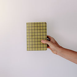 Hand-Bound Simulated Leather Quad - Groovy Green Plaid green plaid pattern, green patterned scriptures, patterned LDS quad, hand-bound scriptures, simulated leather quad, boyish scriptures, green LDS quad, LDS scripture set, handmade LDS quad, sheepskin leather scriptures, LDS gift, baptism gift, missionary gift, temple gift, scripture study, personalized scriptures, LDS quad combo, women’s LDS scriptures, custom LDS quad