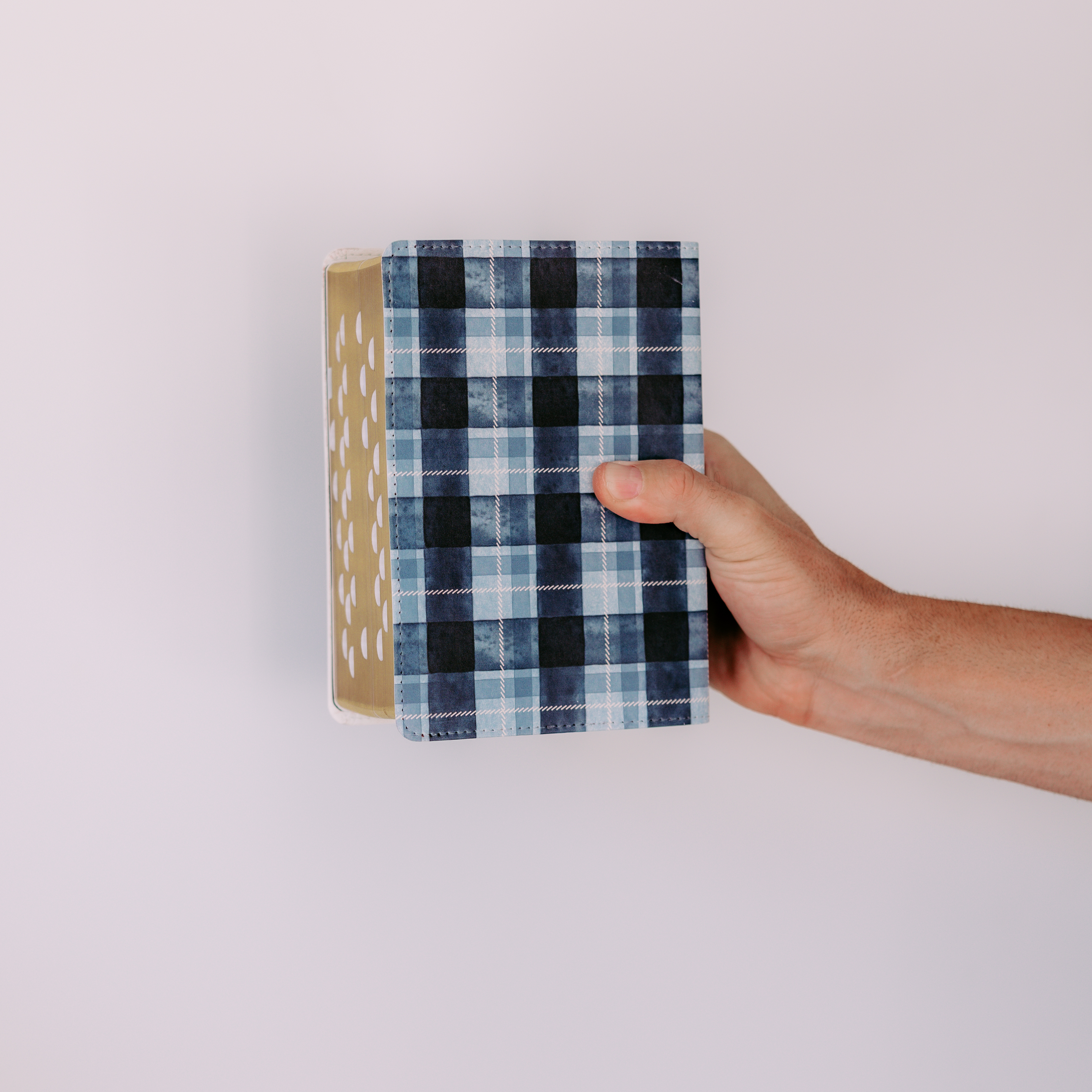 Hand-Bound Simulated Leather Quad - Gentleman's Plaid - LDP-HB-PRQ-GP