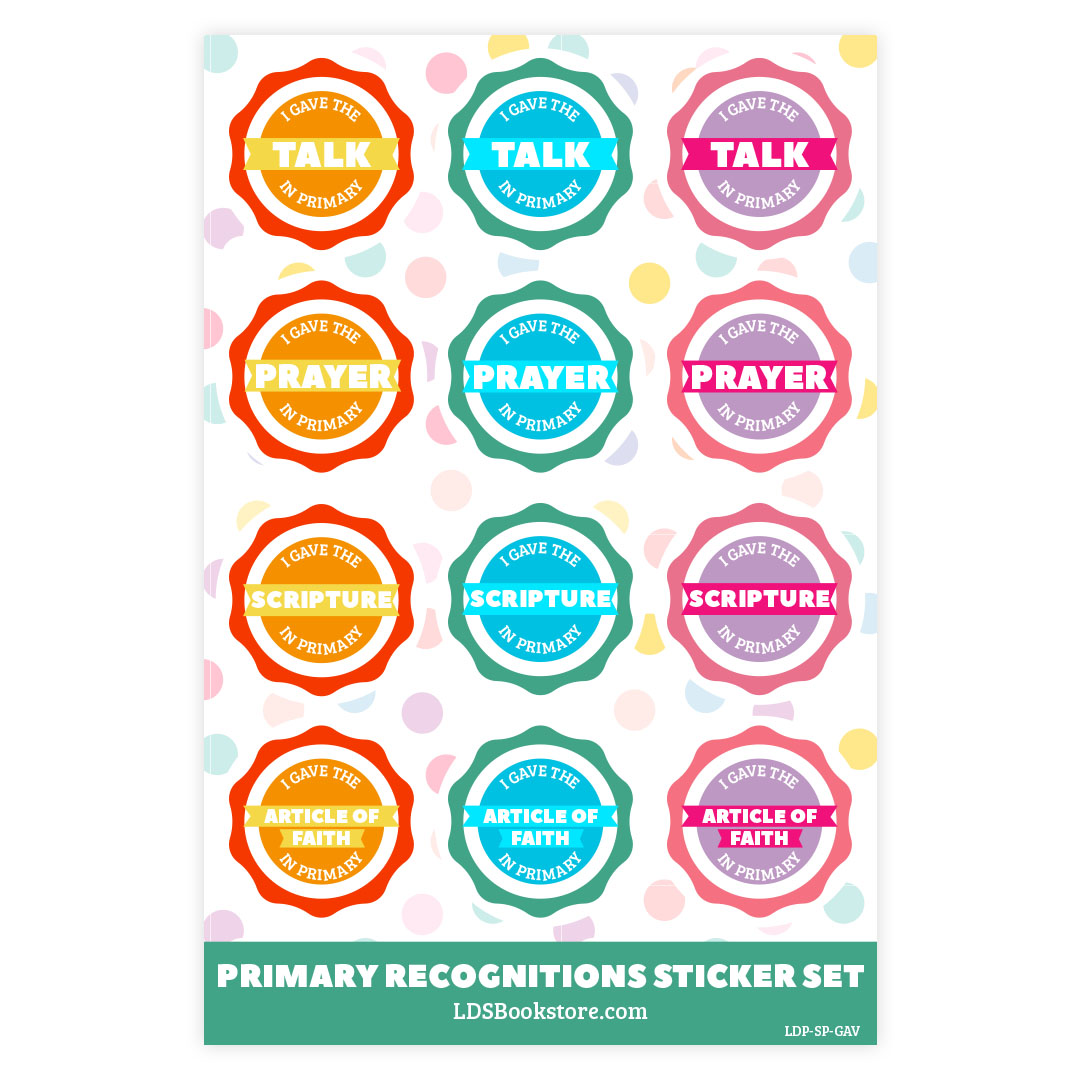 Primary Recognitions Sticker Pack - LDP-SP-GAV
