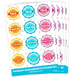 Primary Assignments Sticker Pack primary stickers, gave a talk in primary stickers, lds stickers, lds sticker