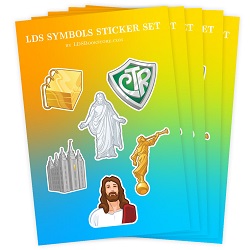 LDS Symbols Sticker Pack christus sticker, ctr sticker, temple sticker, jesus sticker, lds stickers, lds sticker pack, lds sticker sheet, primary stickers